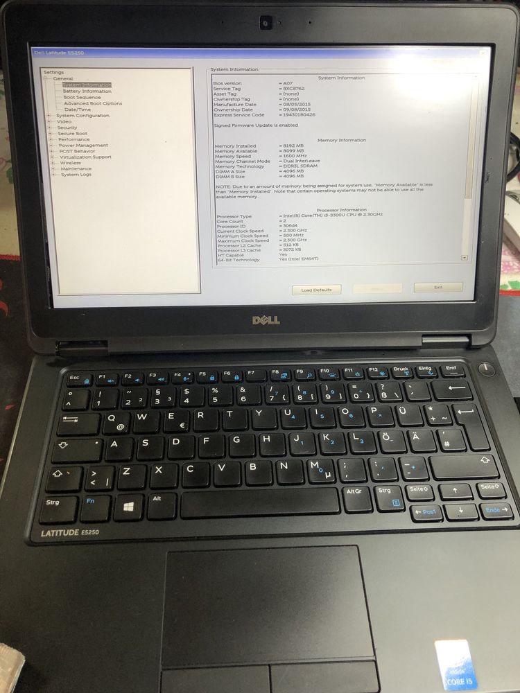 Dezmembrez laptop dell latitude E5250