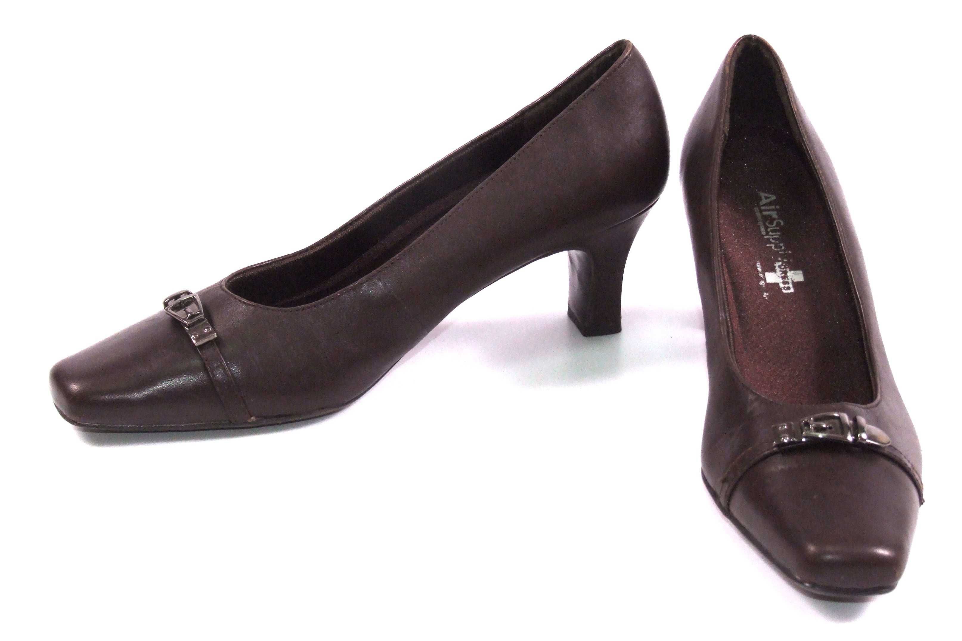 Pantofi dama "AIR SUPPLY" 37,5 - 38, piele 100%, maro inchis, NOI
