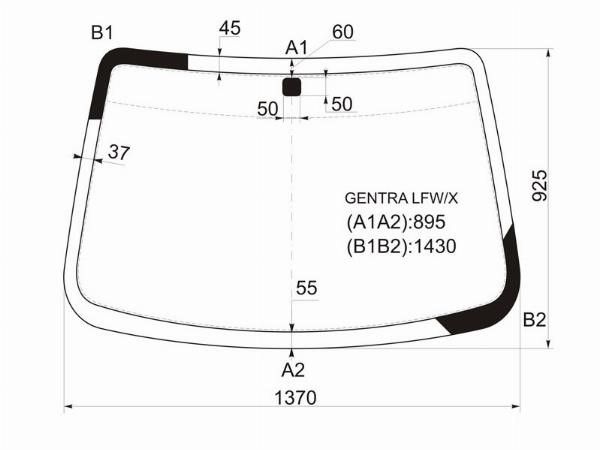Стекло лобовое Chevrolet Aveo