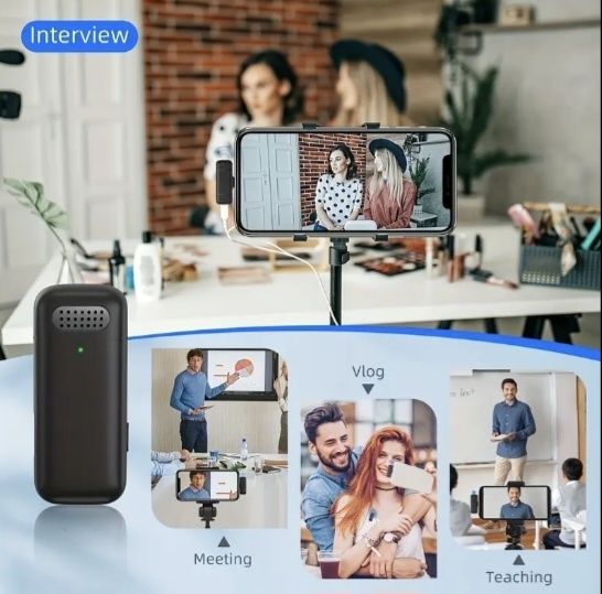 microfon lavalieră wireless pentru telefon