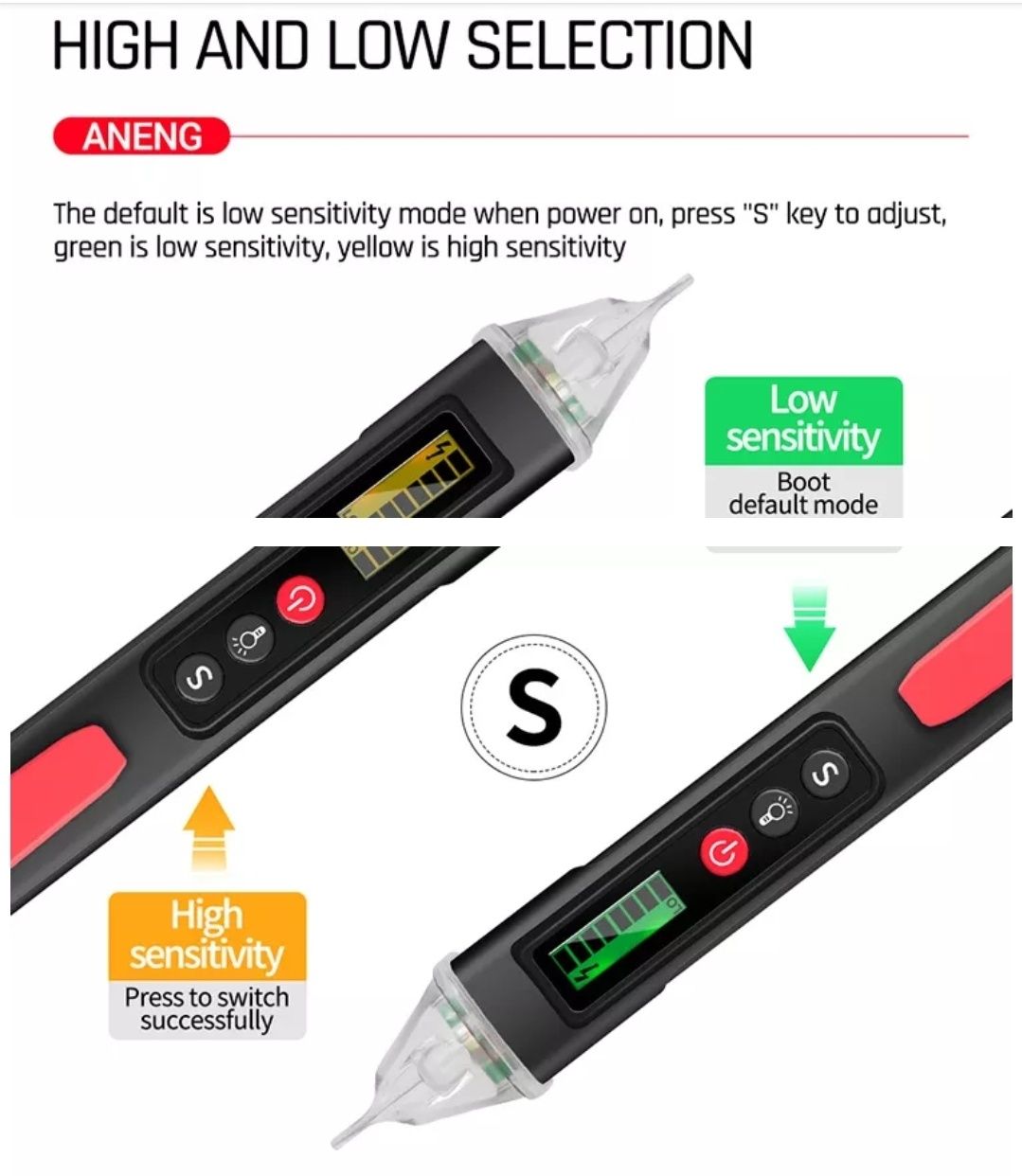 Detector de tensiune AC fără contact ANENG AC1010

Specificații:

Stil