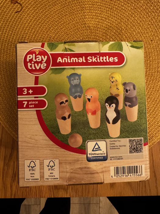 Joc bowling cu popice in forma de animale