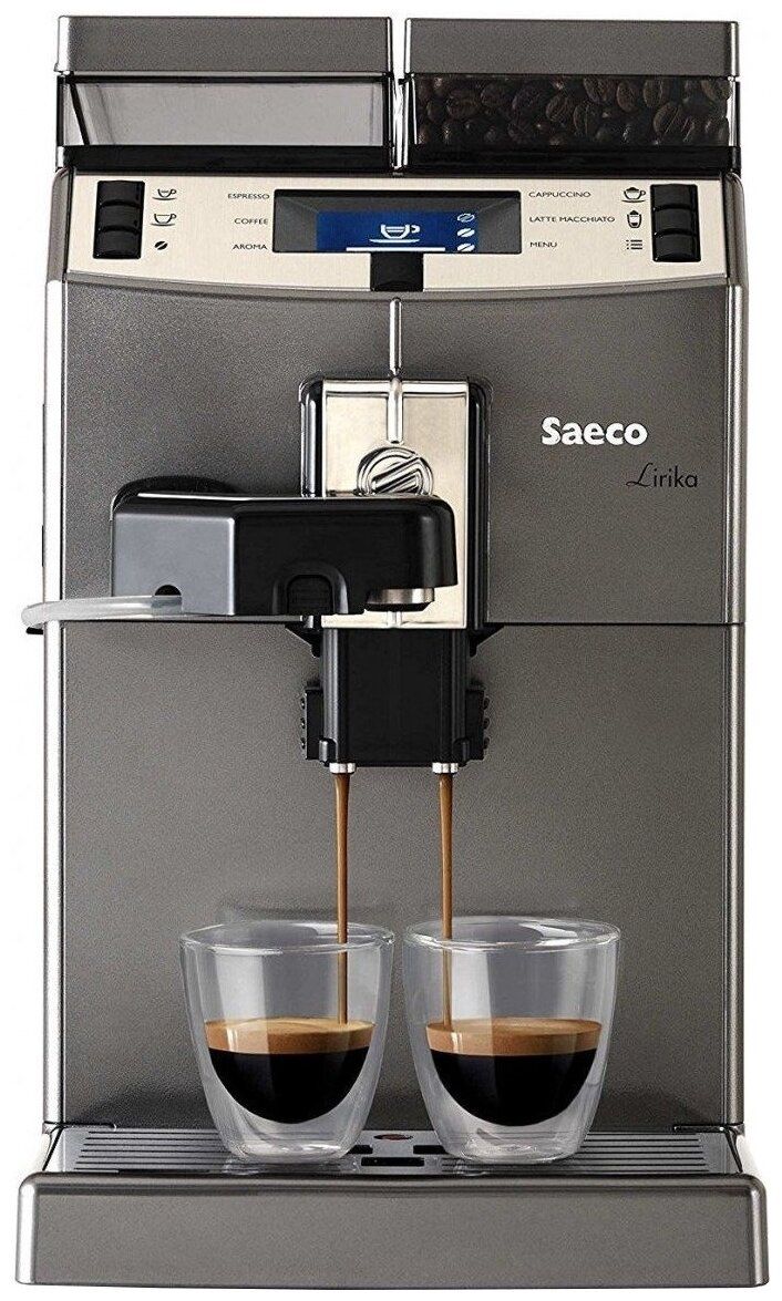 Кофемашина Saeco Lirika One Touch Cappuccino. 
5 видов кофе.
Сделано в