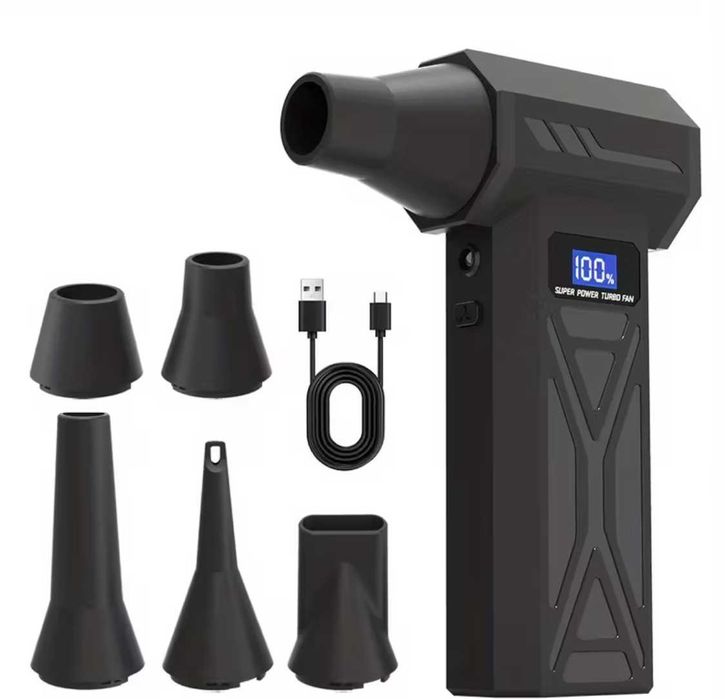 Мощен турбо вентилатор 130000 RPM с 5 накрайника