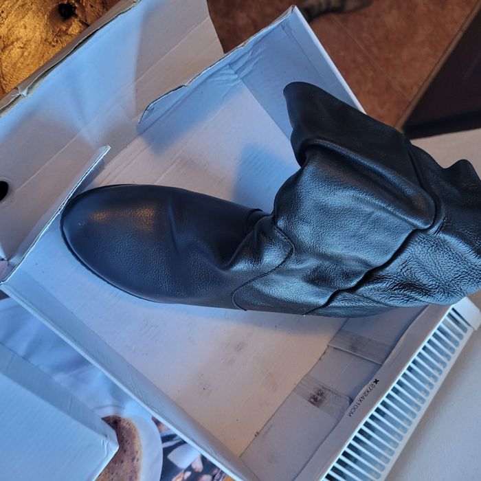 Cizme din piele cu platforma