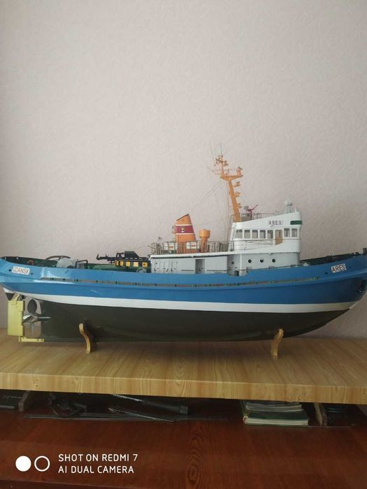 Продам модель корабля морской буксир "Арес",  ручной работы.