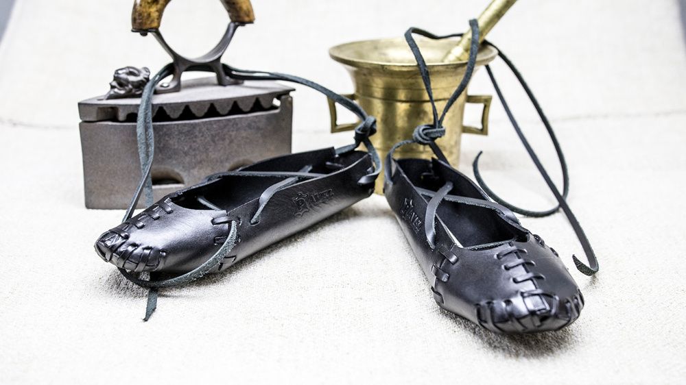 Opinci din Piele Popular Brau IE Dansuri Serbare Copi