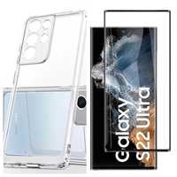 Samsung S22/S23/S24 Ultra Husa Silicon Defender Case si Folie Sticla