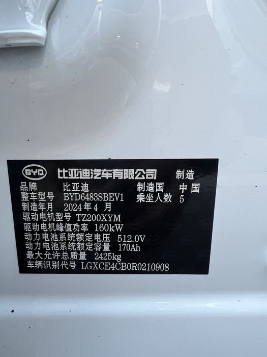 Эгасидан Byd Champion Honor  EV 605km 25900$