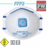 Masca/semimasca praf/fum/vapori cu valva DUST MIST- Portwest P201 FFP2