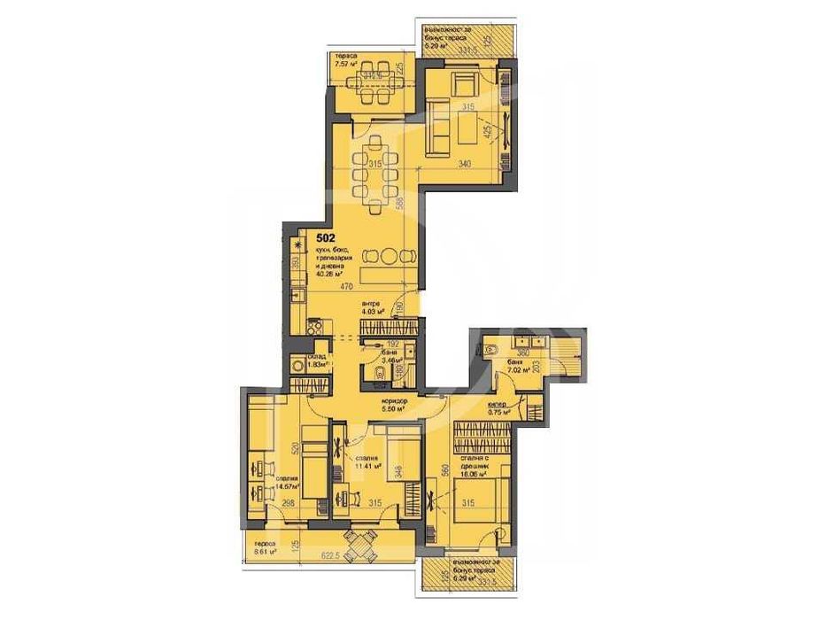 Продава се Четиристаен апартамент в София, Малинова долина - 168 кв.м за 1802 €/кв.м - Снимка #1