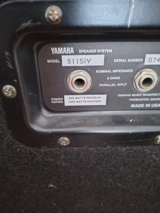 Boxe yamaha s 12 e s115v  sv15