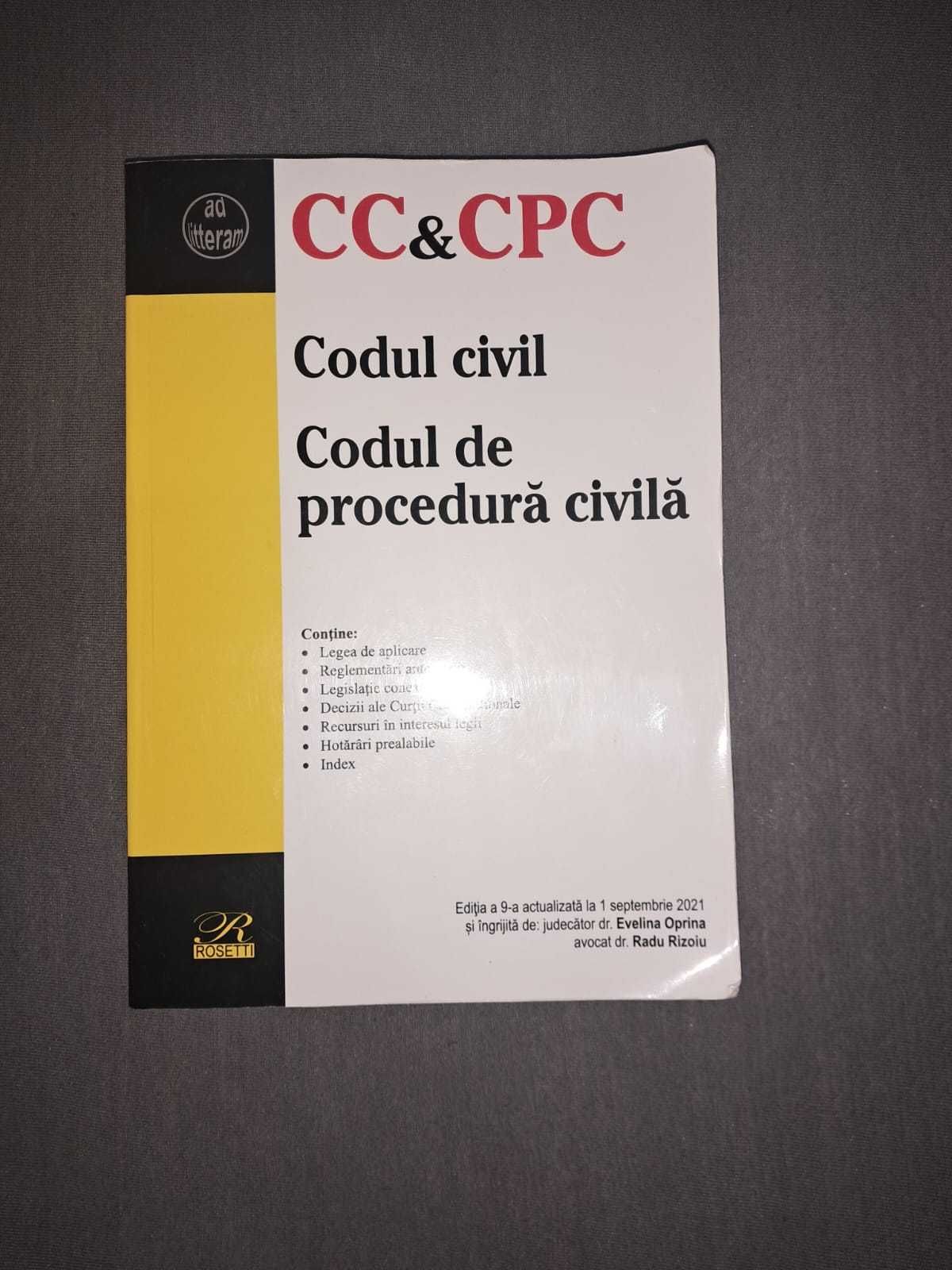 Codul civil & Codul de procedura civila Editura Rosetti 2021