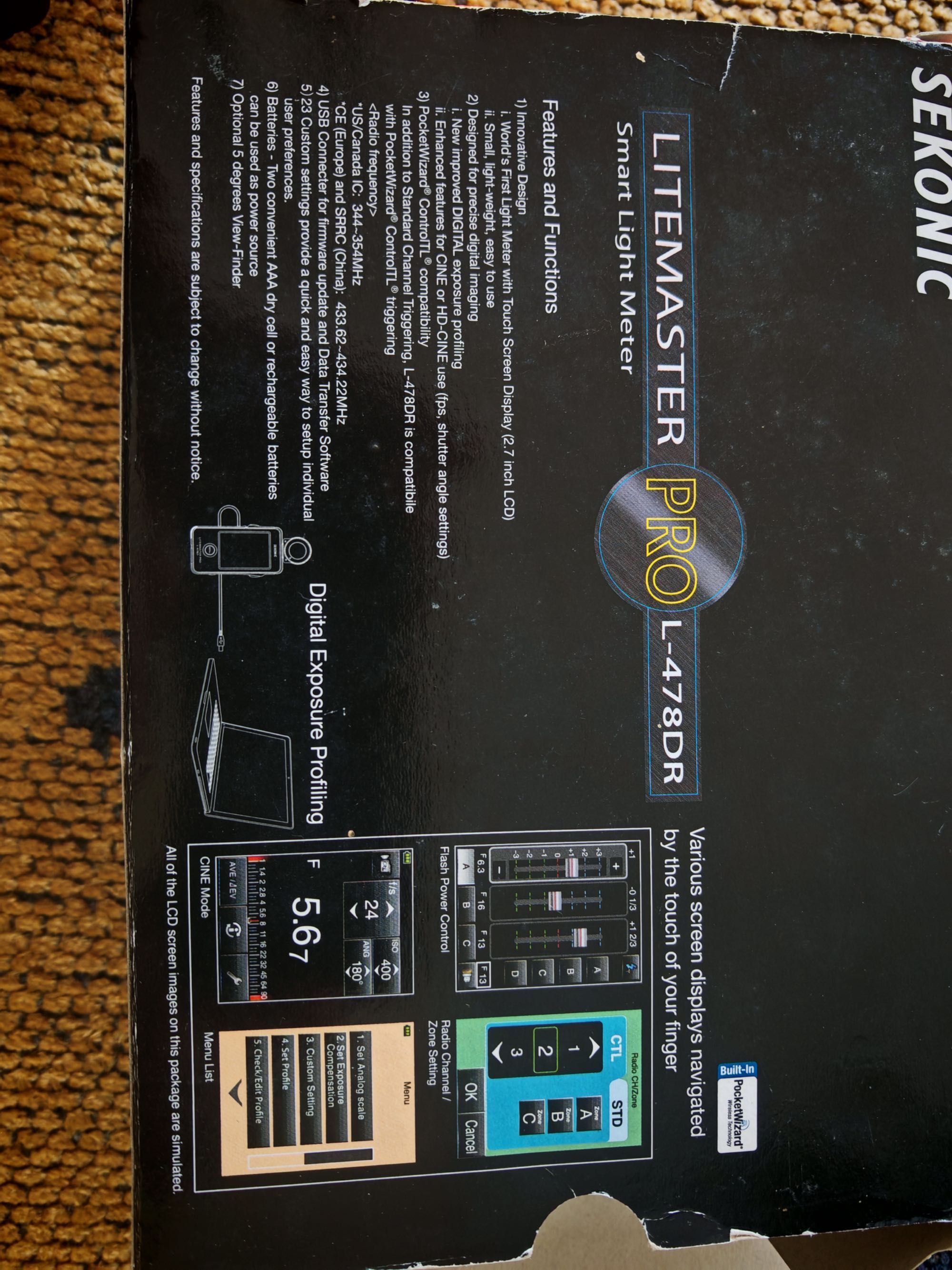 Светломер Sekonic Litemaster Pro L-478DR PocketWizard ControlTL