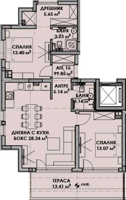 Продава се Тристаен апартамент в София, Малинова долина - 100 кв.м за 2062 €/кв.м - Снимка #12