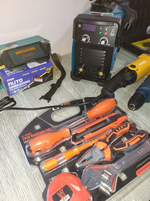 Акция Сварка болгарка дрел клуч набор утук хамелён очки 6/1