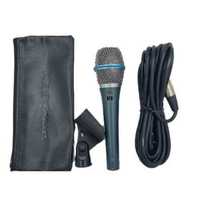 Microfon profesional cu fir  Shure Beta 87 karaoke cablu nuca borseta