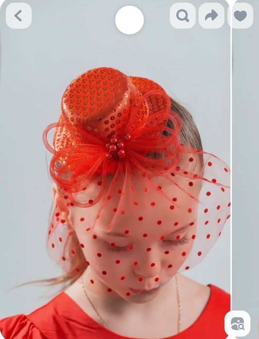 Шляпка-зажим карнавальная