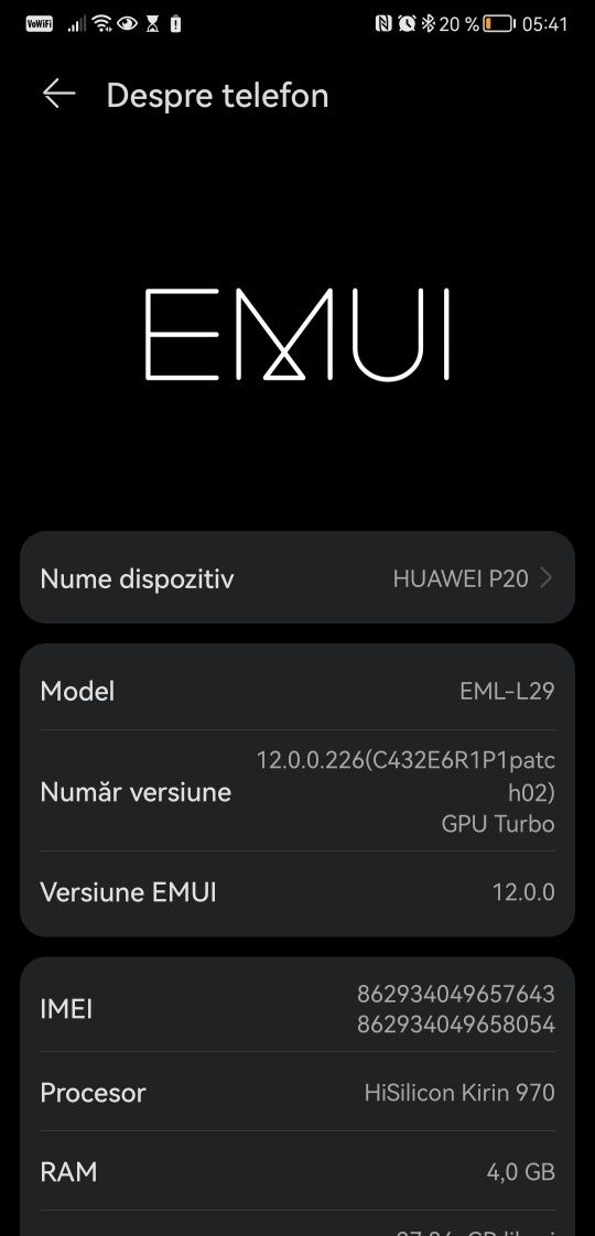 Telefon Smart  Huawei P20