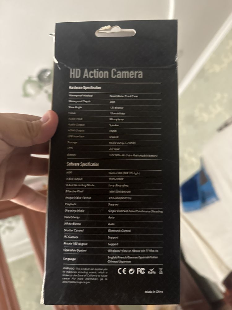 Action camera 1080p full hd