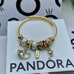 Гривна Pandora от медицинска стомана с 18к златно покритие