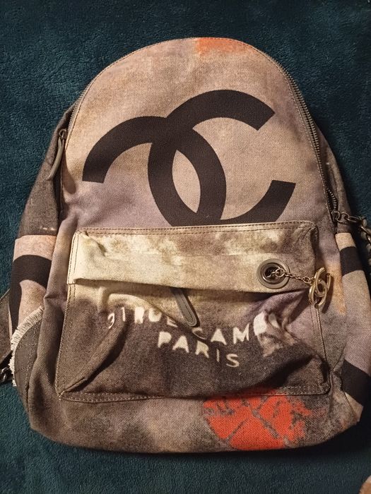 Rucsac Chanel Graffiti urban vintage, stare foarte bună
