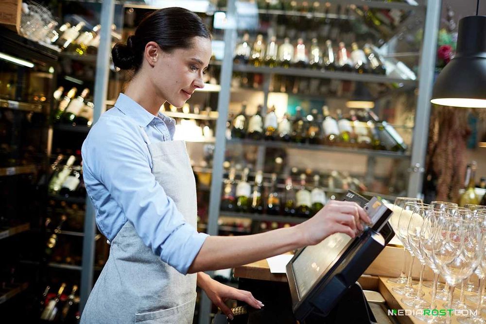 Моноблок 8/128 гб wifi сенсорный pos термопринтер штрих код