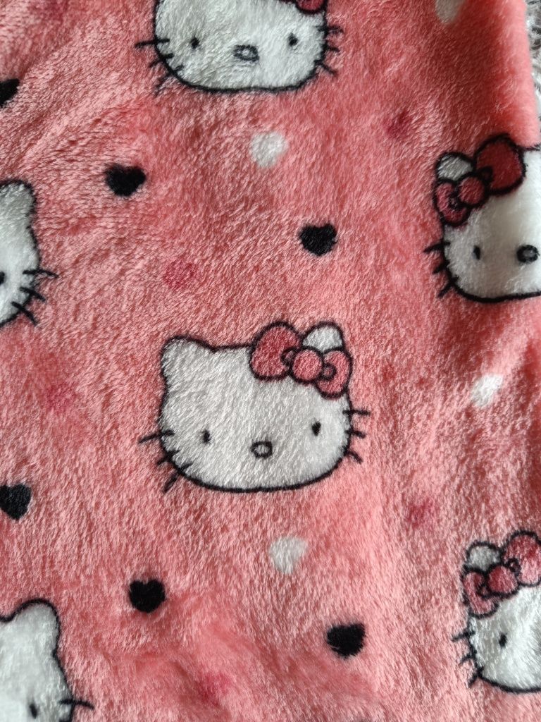 Pantaloni de pijama din pluș, Hello Kitty, roz-peach