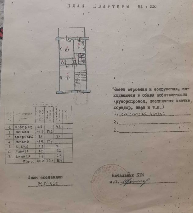 2х комнатная квартира