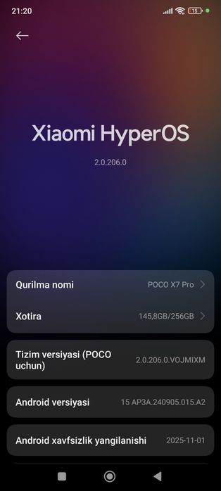 Poco x7 pro 5g 16/256 hammayogʻi toza!