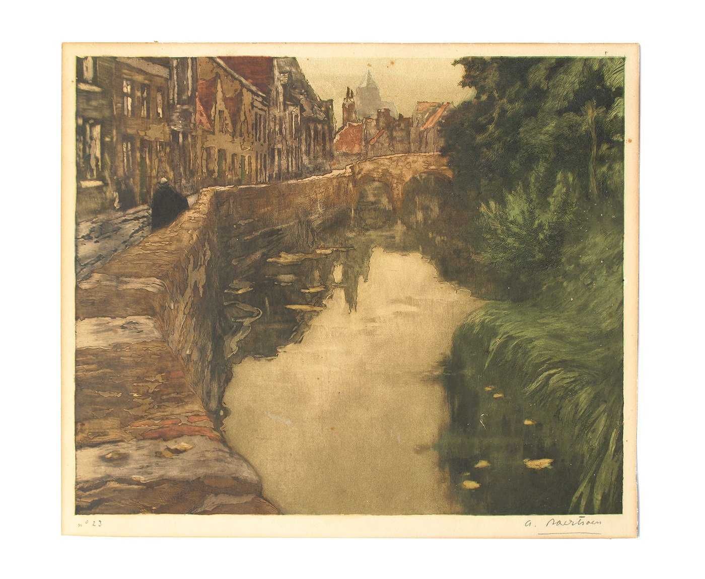 Albert Baertsoen (1866-1922), d - Canal à Bruges