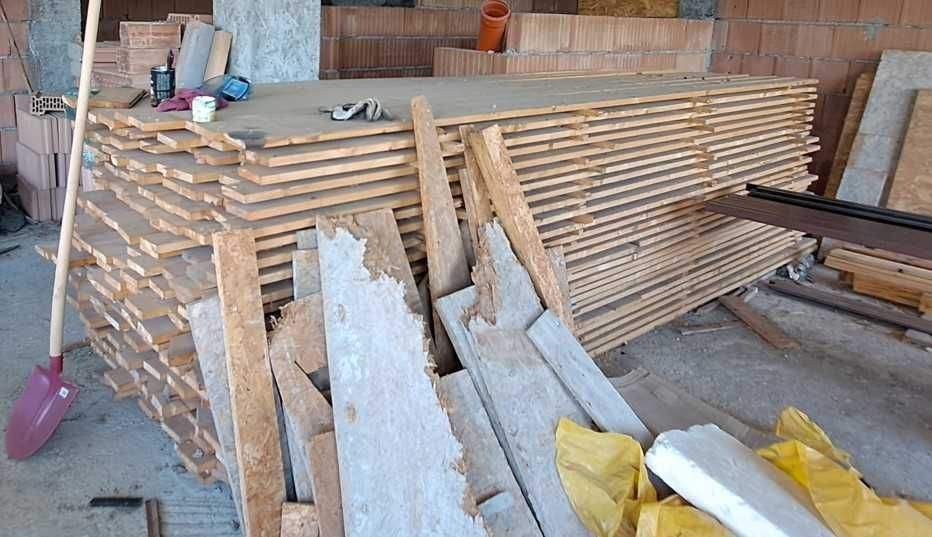 3mc lemn - cherestea uscata 4m x 0.12m x 0.025m, 252 de bucati, brad