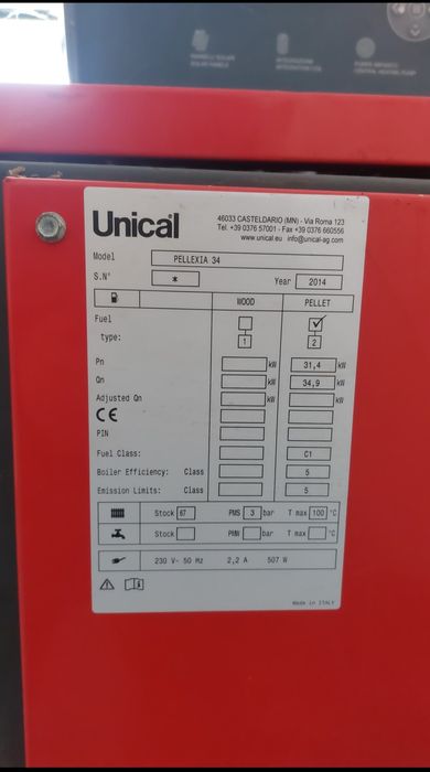 Centrală pe peleți UNICAL