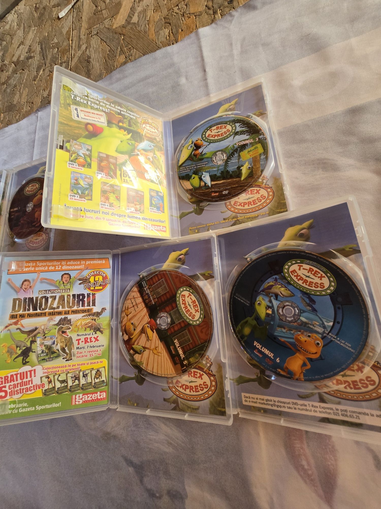 6 DVD-uri filme cu T-Rex Expres pt.copii