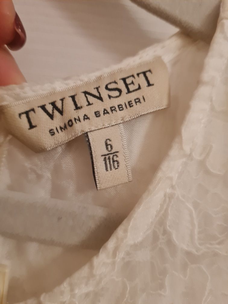 Официални детски рокли р-р 116  с дантела и коприна Twinset и Guess