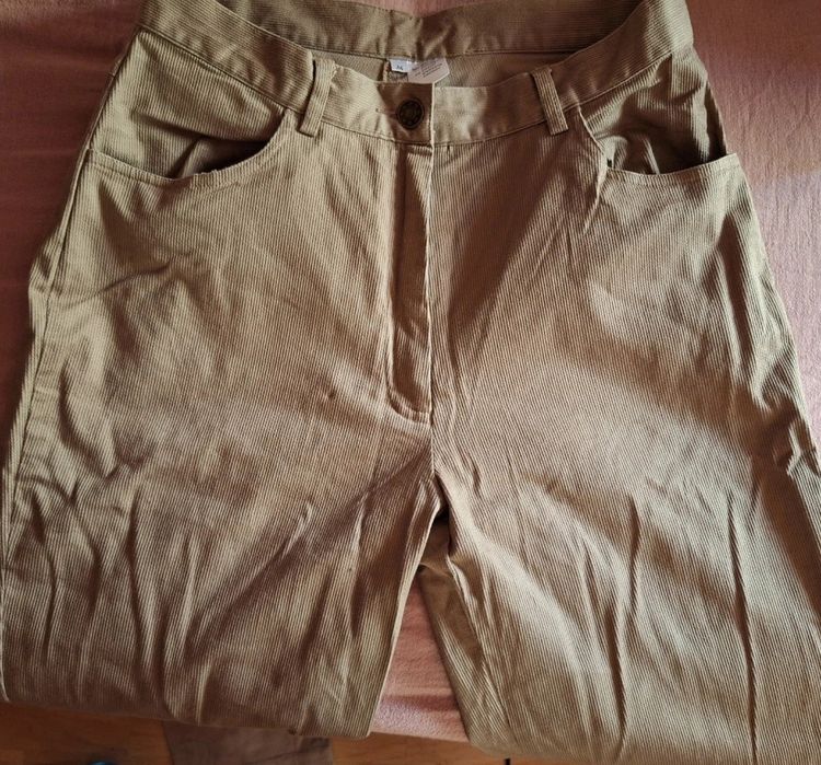 Pantaloni lungi crem
