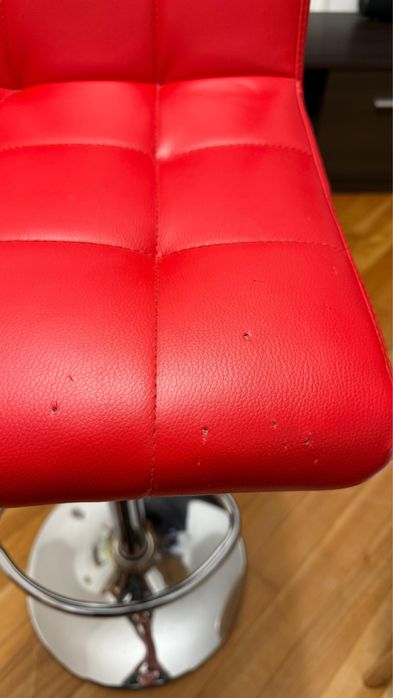 Scaun Bar Make Up Rosu Kring