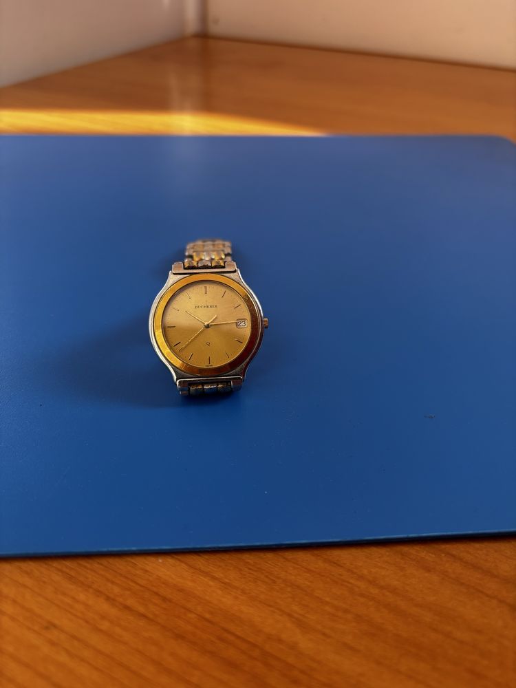 Vand ceas Bucherer dama,placat aur,sticla Saphire