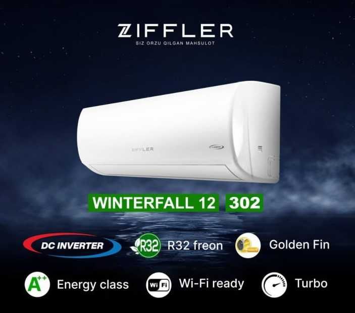 Кондиционер Ziffler 12 WinterFall Wi-Fi/DC Invertor/3D Air Flow