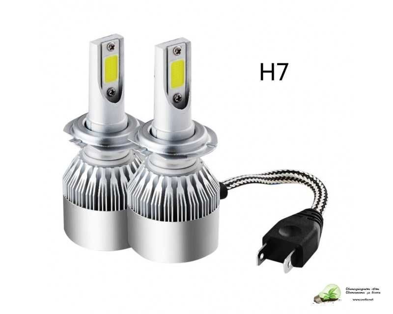 LED крушки H1, H7, H11 или 9012 (HIR2)тип с вентилатор 6000К 10000 lum