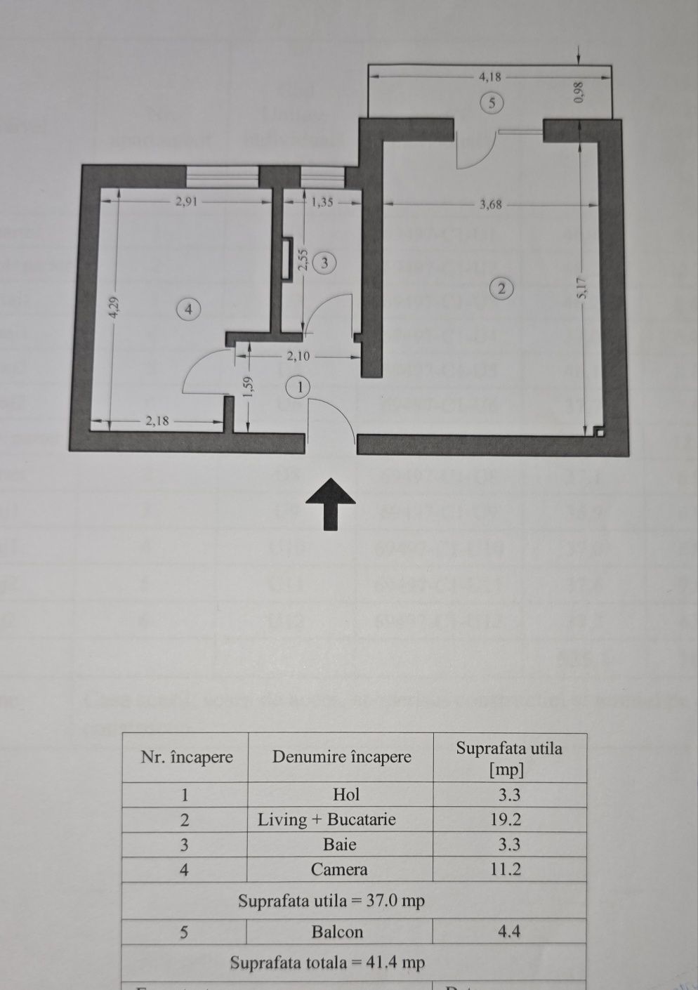 Apartament 2 camere Valea Lupului