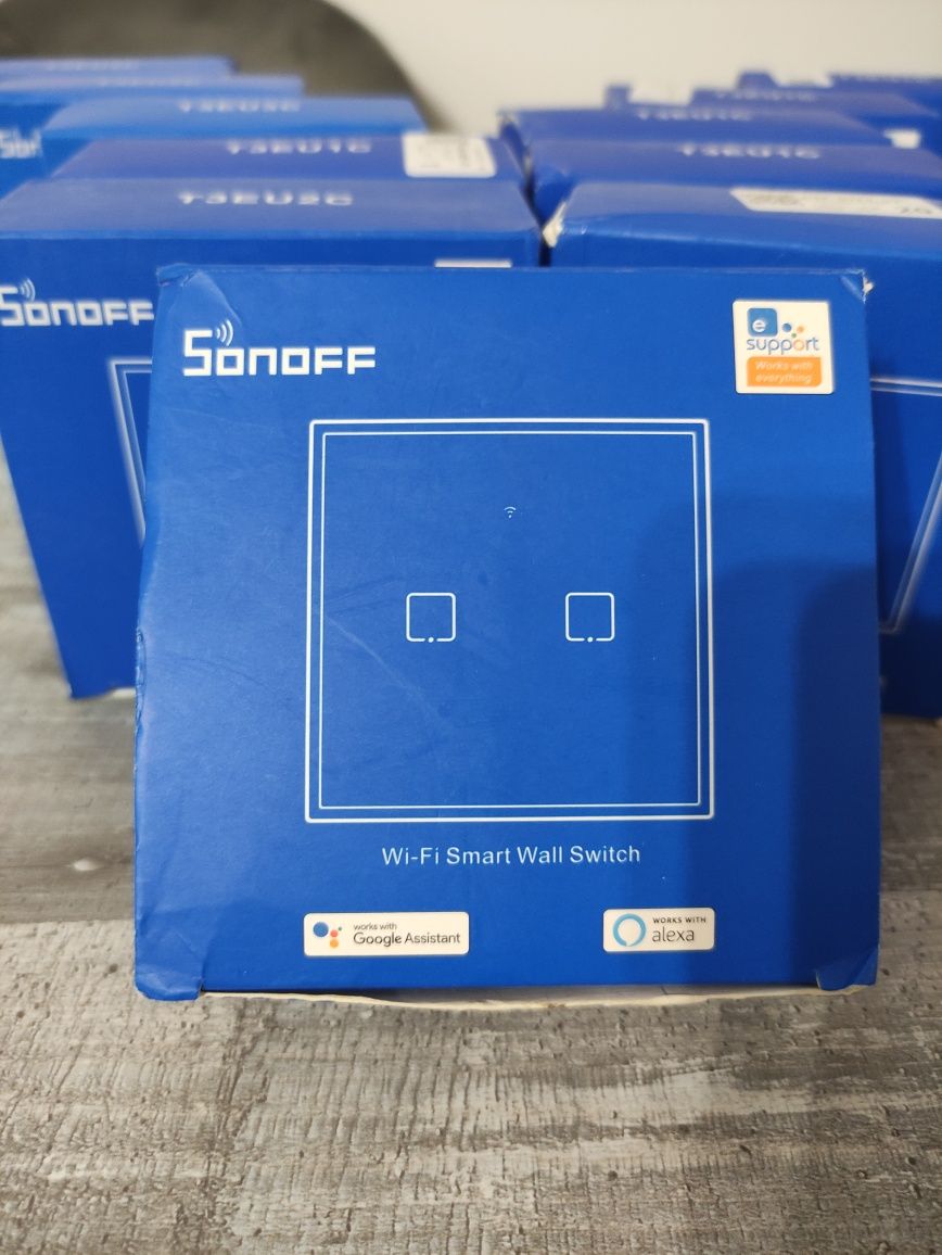 Întrerupătoare SONOFF smart touchscreen Wi-fi sticla negru