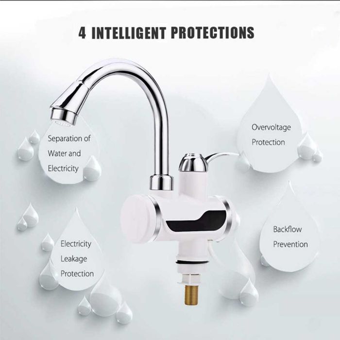 Смесител за вода с нагревател за мигновено загряване 3000W