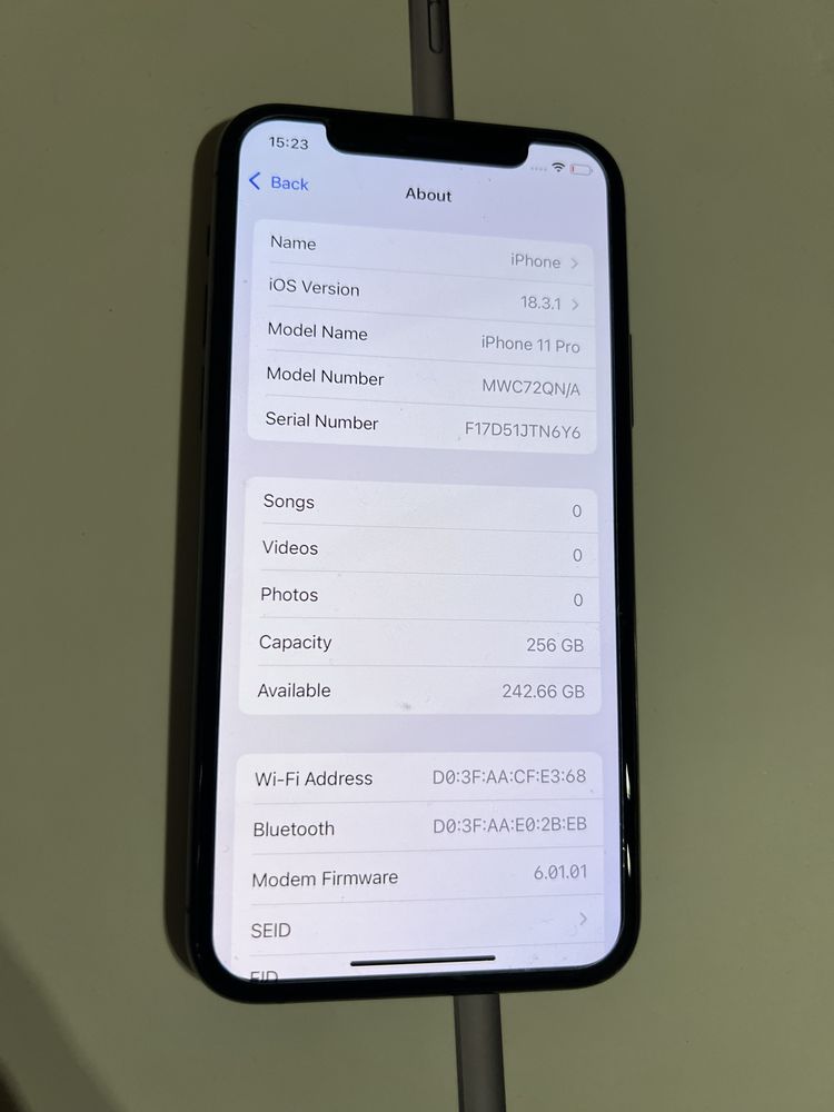 Iphone 11 pro 256gb  (Gray)