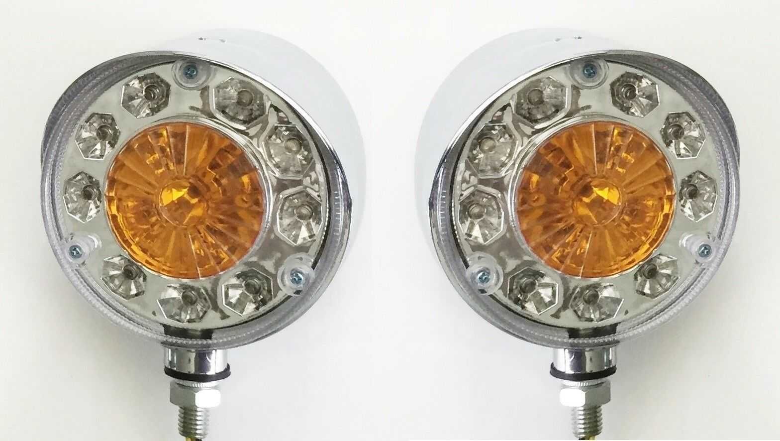 ЛЕД LED габарити за огледало , ОБЕЦИ  24V за камион жълто-жълто