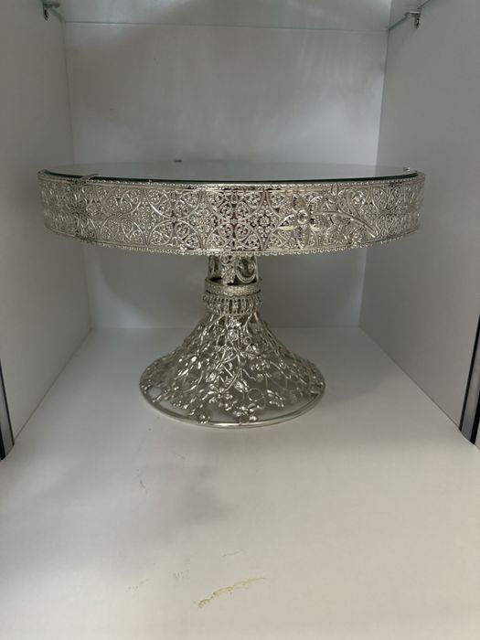 Мельхиоровые тортовницы - имеется 3 шт