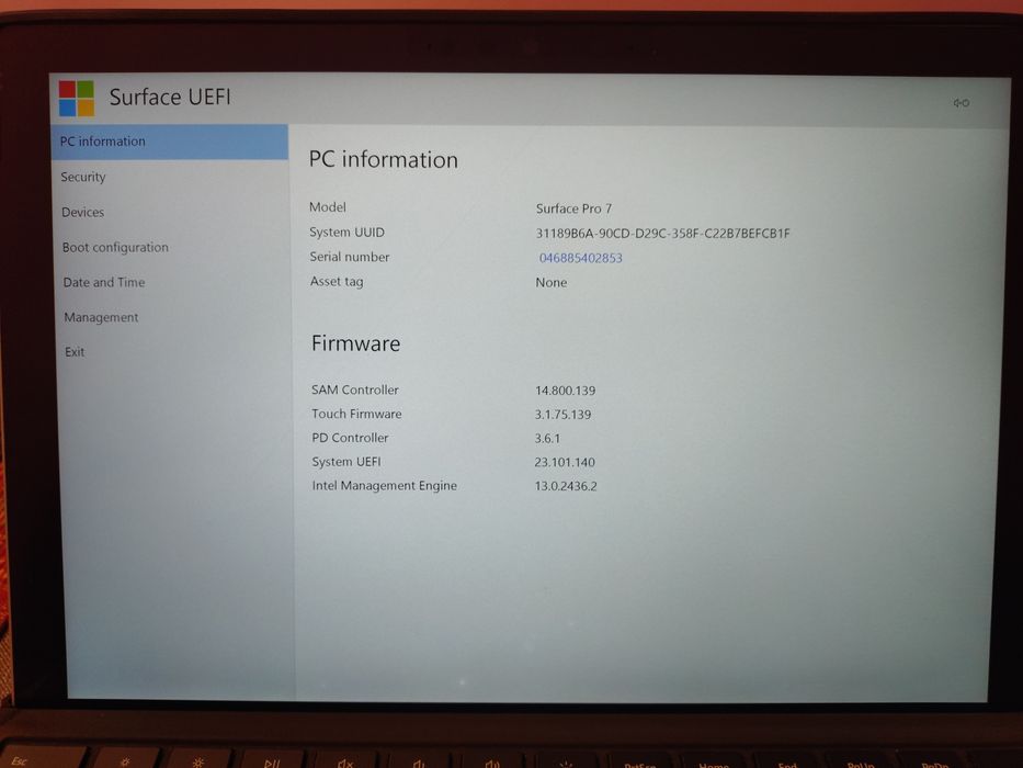 Microsoft Surface Pro 7 , i5-1035G4 CPU-8GB RAM-(128GB)SSD, ПУКНАТ