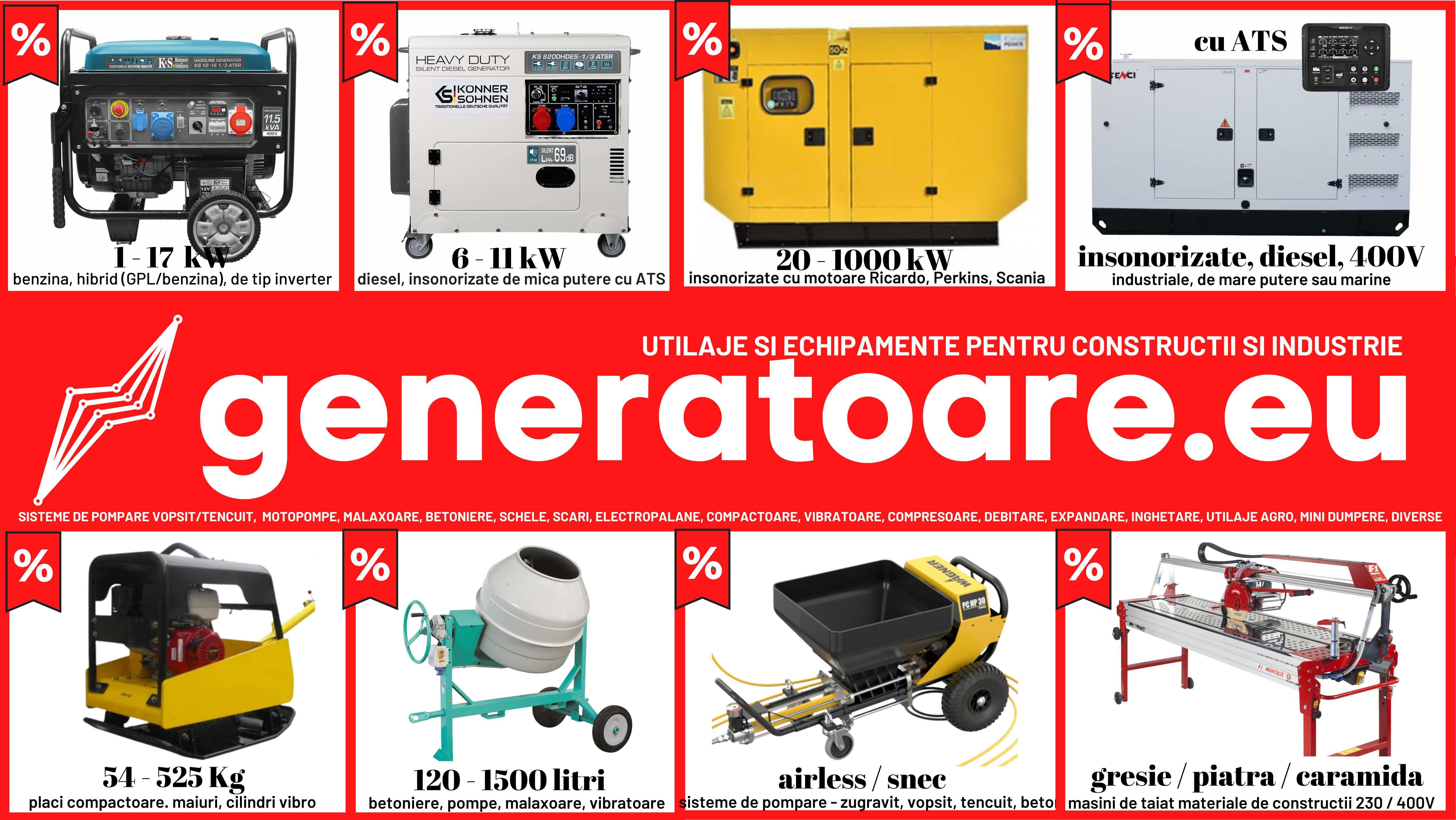 Generator de curent trifazat eletric AGT 8203 RaSBE cu motor RATO 7kVA