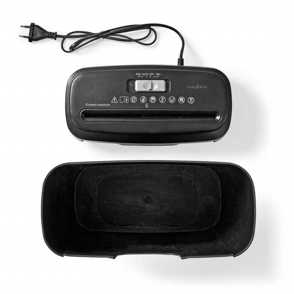 Шредер Nedis  | 6 x A4 страници | 10 л |din 2 | 190 W | черен