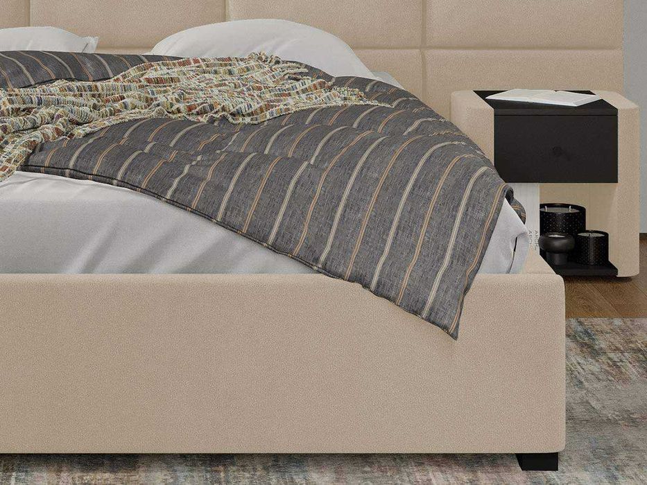 Pat Cico de 190 rabatabil 287 x 114 C2 din piele/stofa Bej Falcone 102